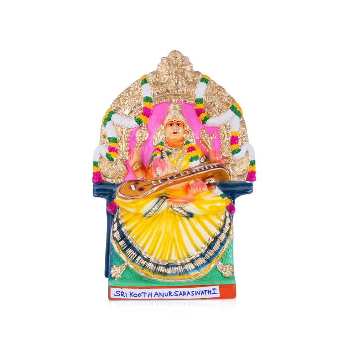 Koothanur Saraswati Paper Mache Golu Bommai - 18 x 12 Inches | Giri Golu Doll/ Navaratri Golu Bomma/Gombe/Bommai