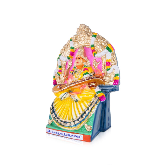 Koothanur Saraswati Paper Mache Golu Bommai - 18 x 12 Inches | Giri Golu Doll/ Navaratri Golu Bomma/Gombe/Bommai