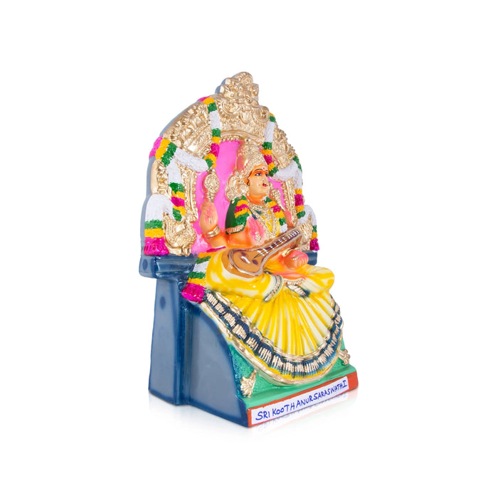 Koothanur Saraswati Paper Mache Golu Bommai - 18 x 12 Inches | Giri Golu Doll/ Navaratri Golu Bomma/Gombe/Bommai