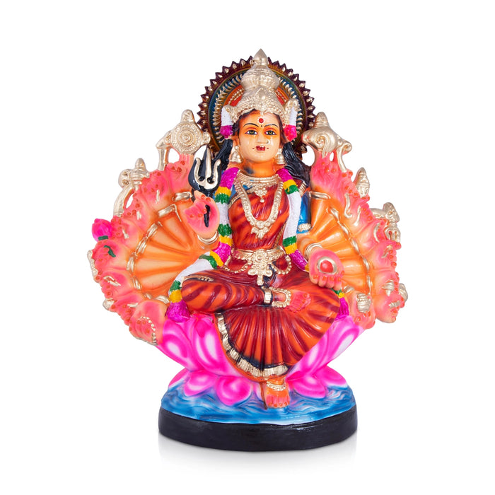 Maha Laxmi Devi with 18 Hands Paper Mache Golu Bommai - 20 x 16 Inches | Giri Golu Doll/ Navaratri Golu Bomma/Gombe/Bommai