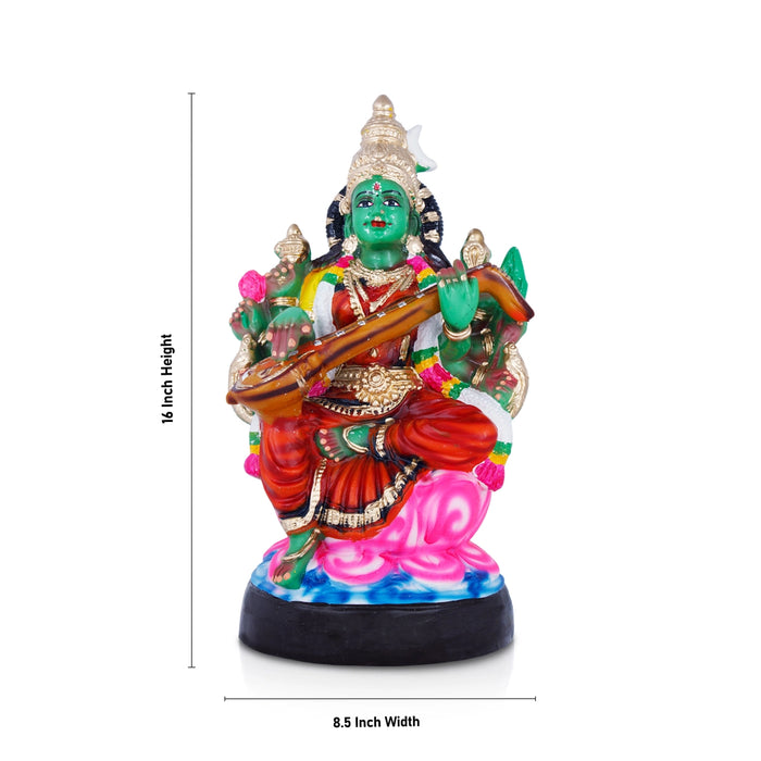 Rajashyamala Devi Paper Mache Golu Bommai - 16 x 8.5 Inches | Giri Golu Doll/ Navaratri Golu Bomma/Gombe/Bommai