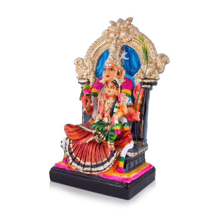 Balambigai Sitting On Kamakshi Paper Mache Golu Bommai - 22 x 14 Inches | Giri Golu Doll/ Navaratri Golu Bomma