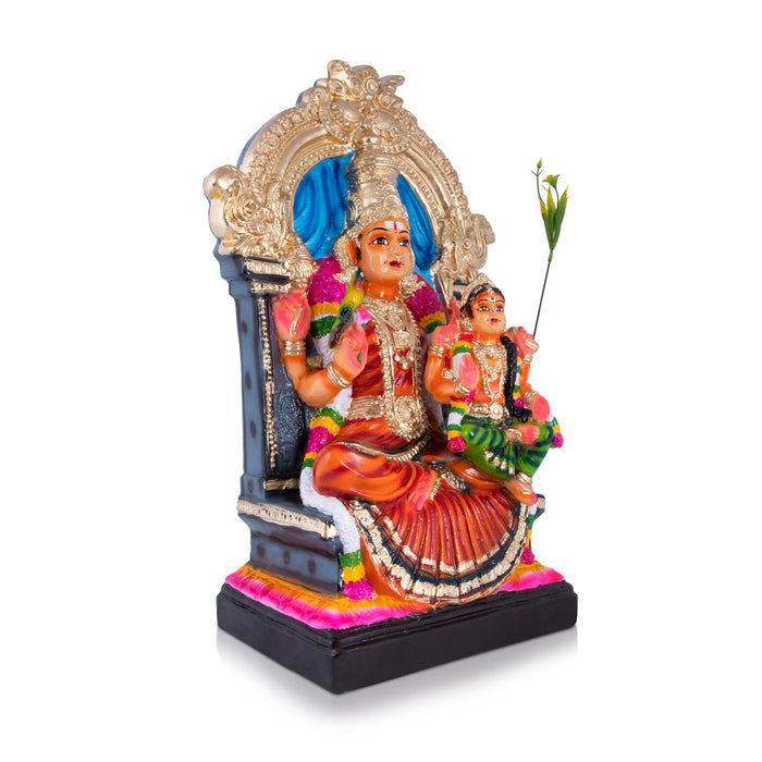 Balambigai Sitting On Kamakshi Paper Mache Golu Bommai - 22 x 14 Inches | Giri Golu Doll/ Navaratri Golu Bomma