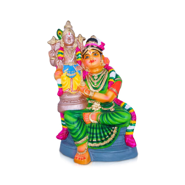 Andal Perumal Paper Mache Golu Bommai - 24 x 11 Inches | Giri Golu Doll/ Navaratri Golu Bomma/Gombe/Bommai