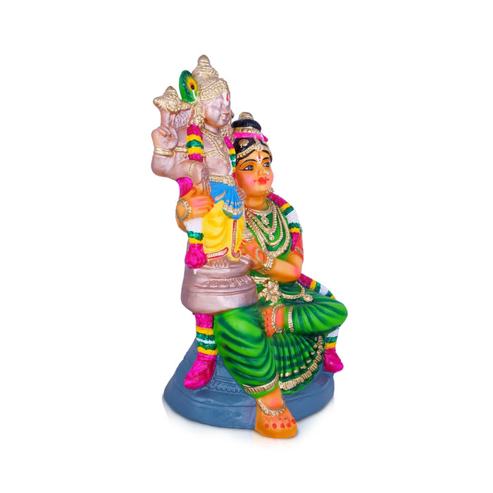 Andal Perumal Paper Mache Golu Bommai - 24 x 11 Inches | Giri Golu Doll/ Navaratri Golu Bomma/Gombe/Bommai