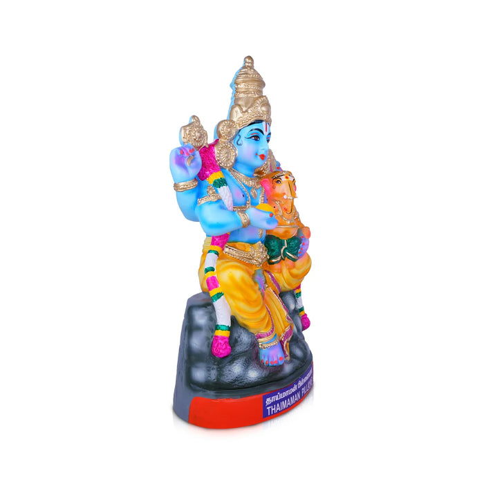 Uncle Ganesha Thaimaman Pillayar Paper Mache Golu Bommai - 21 x 10 Inches | Giri Golu Doll/ Navaratri Golu Bomma