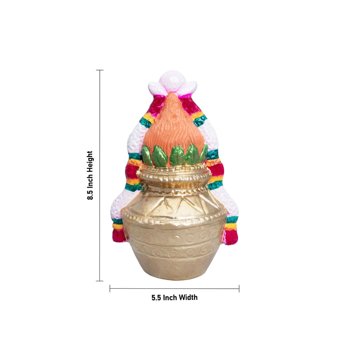 Kalasam Clay Golu Bommai - 8.5 x 5.5 Inches | Giri Golu Doll/ Navaratri Kolu Bomma/Gombe/Bommalu