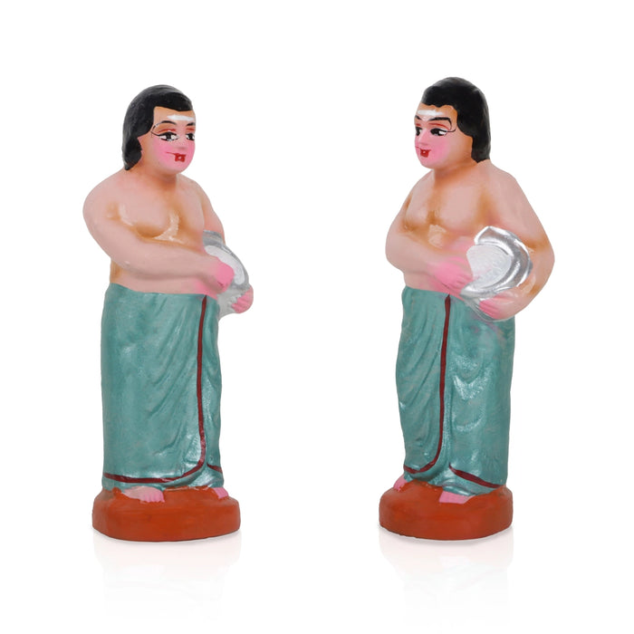 Sapadu Set Clay Golu Bommai – 6.5 x 2.5 Inches | 22 Pcs/ Giri Golu Doll / Navaratri Golu Bomma / Gombe