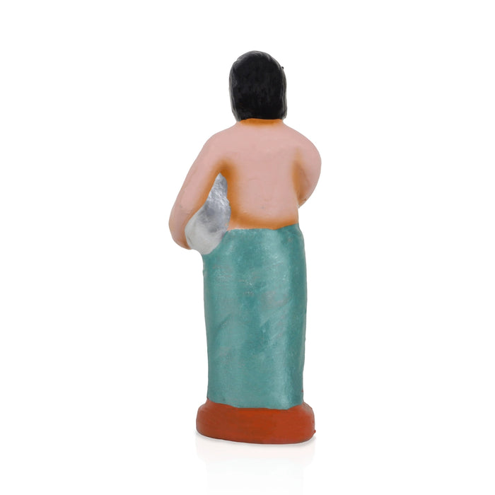 Sapadu Set Clay Golu Bommai – 6.5 x 2.5 Inches | 22 Pcs/ Giri Golu Doll / Navaratri Golu Bomma / Gombe