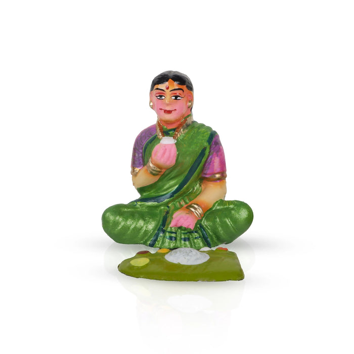 Sapadu Set Clay Golu Bommai – 6.5 x 2.5 Inches | 22 Pcs/ Giri Golu Doll / Navaratri Golu Bomma / Gombe