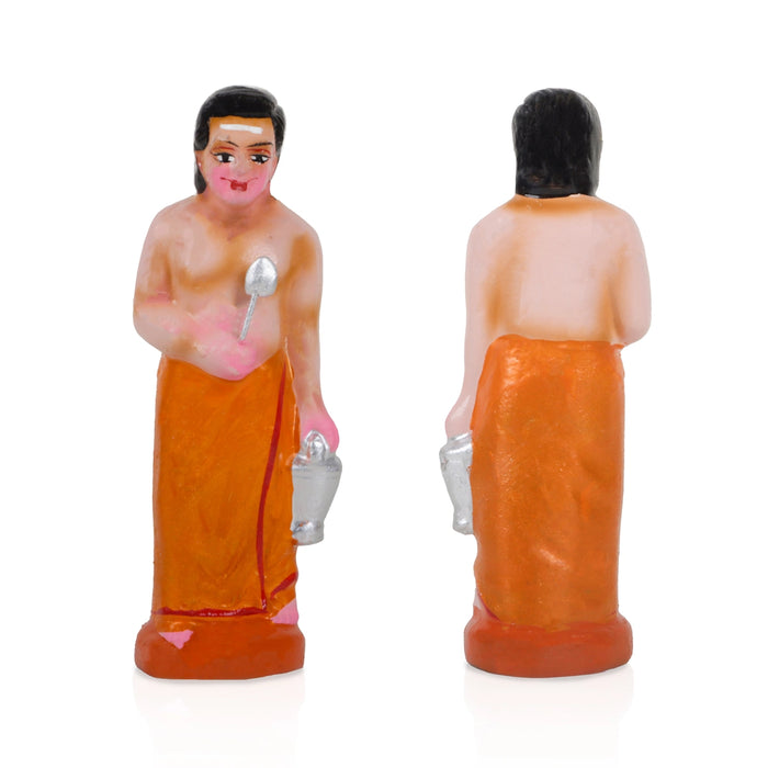 Sapadu Set Clay Golu Bommai – 6.5 x 2.5 Inches | 22 Pcs/ Giri Golu Doll / Navaratri Golu Bomma / Gombe