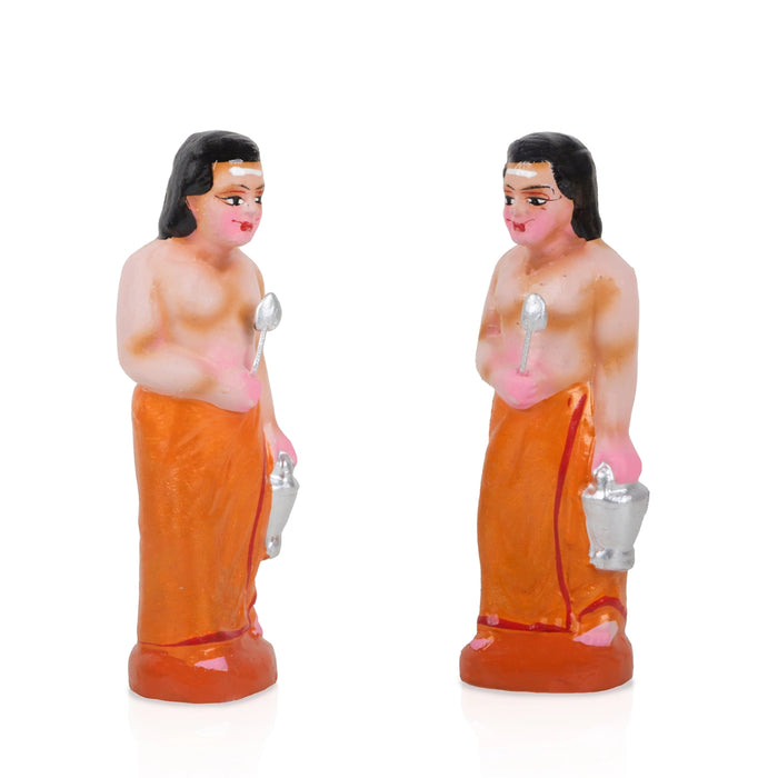 Sapadu Set Clay Golu Bommai – 6.5 x 2.5 Inches | 22 Pcs/ Giri Golu Doll / Navaratri Golu Bomma / Gombe
