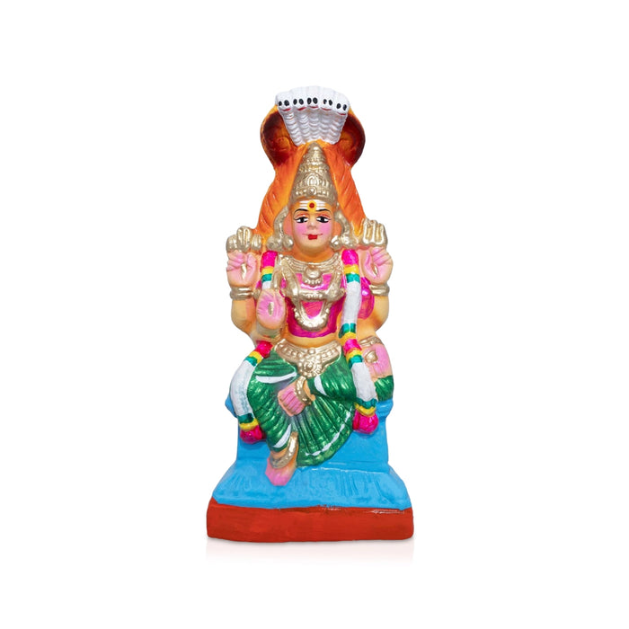 Karumariamman Clay Golu Bommai - 9.5 x 4 Inches | Giri Golu Doll/ Navaratri Golu Bommai/ Dasara Doll