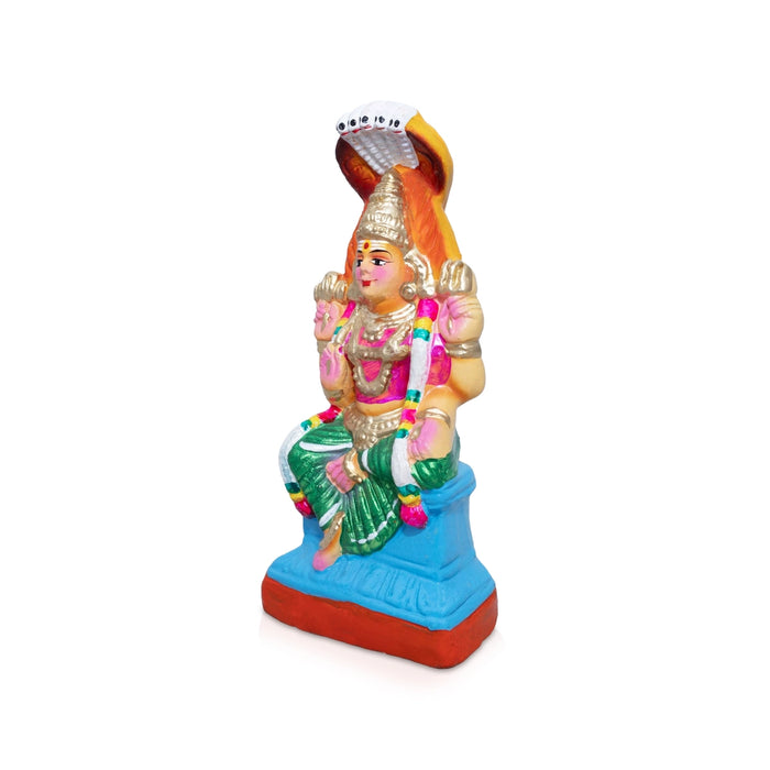 Karumariamman Clay Golu Bommai - 9.5 x 4 Inches | Giri Golu Doll/ Navaratri Golu Bommai/ Dasara Doll