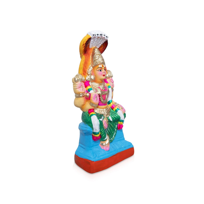 Karumariamman Clay Golu Bommai - 9.5 x 4 Inches | Giri Golu Doll/ Navaratri Golu Bommai/ Dasara Doll