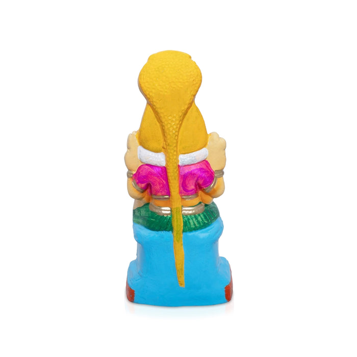 Karumariamman Clay Golu Bommai - 9.5 x 4 Inches | Giri Golu Doll/ Navaratri Golu Bommai/ Dasara Doll