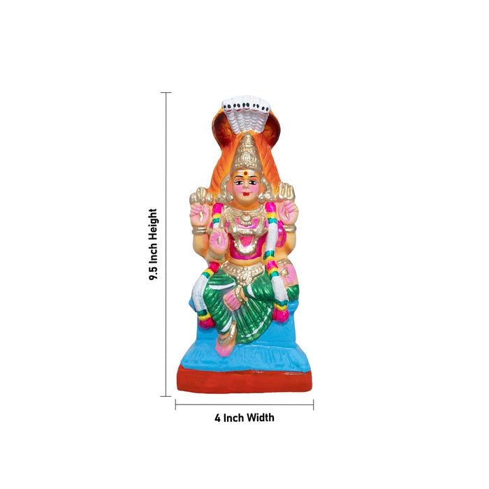 Karumariamman Clay Golu Bommai - 9.5 x 4 Inches | Giri Golu Doll/ Navaratri Golu Bommai/ Dasara Doll