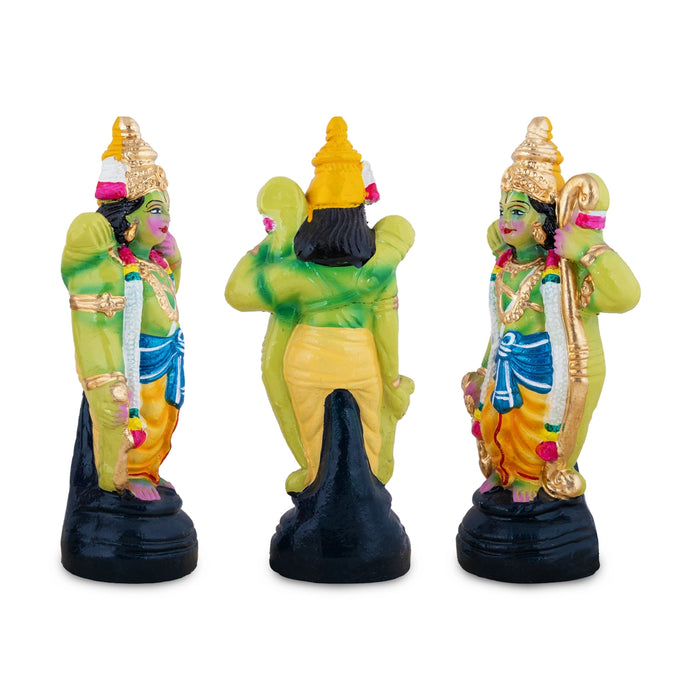 Ramar Clay Golu Bommai Set - 10 x 3.5 Inches | Giri Golu doll/ Navaratri Kolu Bomma/ Gombe/ Dasara Doll