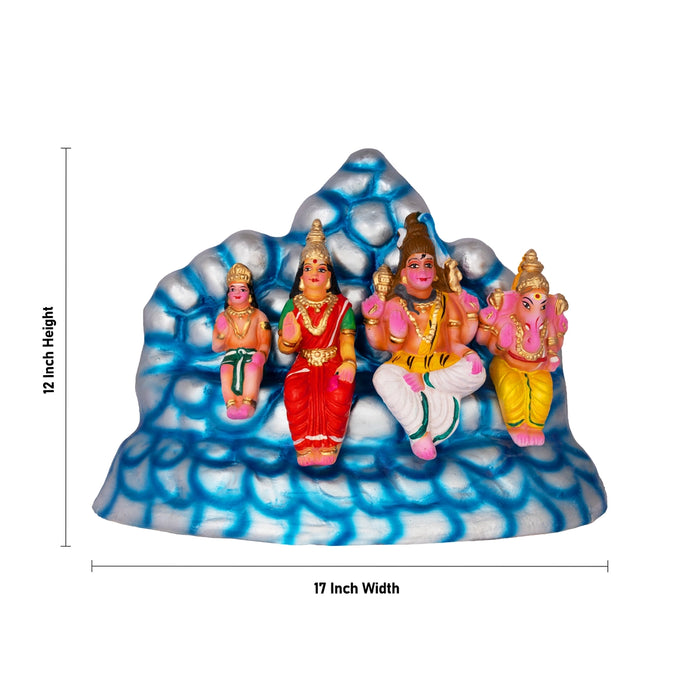 Kailaya Malai Clay Golu Bommai Set - 12 x 17 Inches | Giri Golu Doll/ Navaratri Golu Bomma/ Gombe
