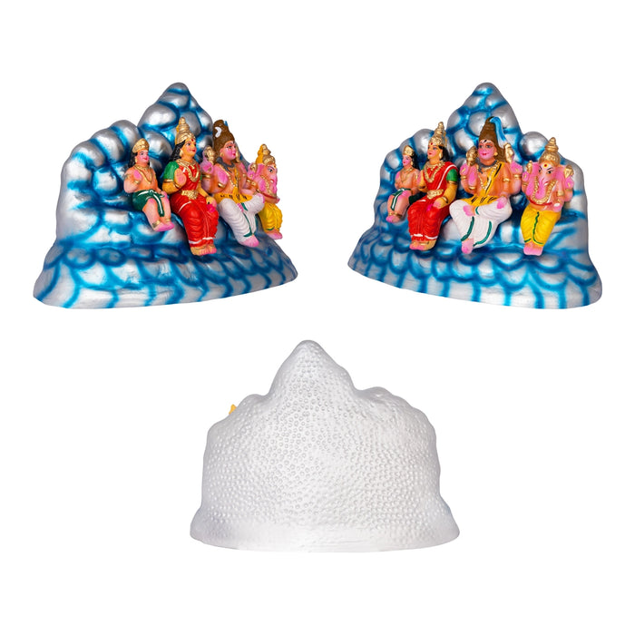 Kailaya Malai Clay Golu Bommai Set - 12 x 17 Inches | Giri Golu Doll/ Navaratri Golu Bomma/ Gombe