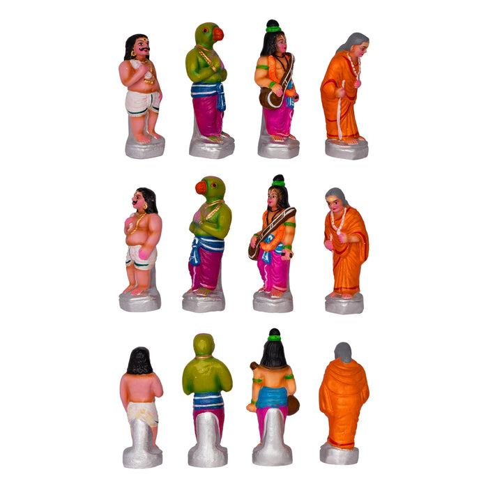 Kailaya Malai Clay Golu Bommai Set - 12 x 17 Inches | Giri Golu Doll/ Navaratri Golu Bomma/ Gombe