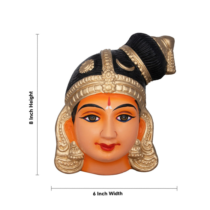 Andal Face Paper Mache Golu Bommai - 8 x 6 Inches | Giri Golu Doll/ Navaratri Golu Bomma