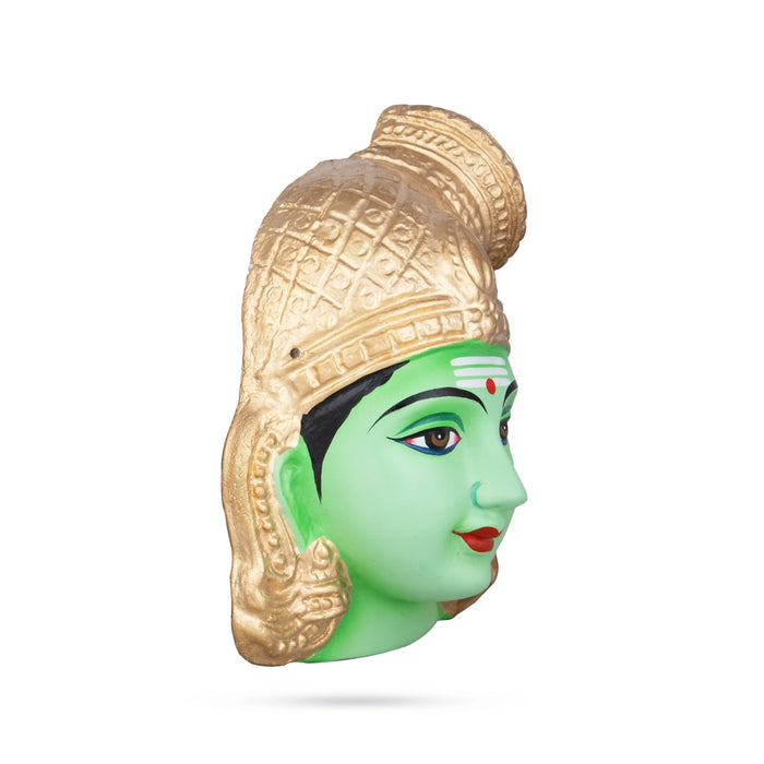 Meenakshi Face Paper Mache Golu Bommai - 8 x 6 Inches | Giri Golu Doll/ Navaratri Kolu Bomma/ Gombe/ Bommai