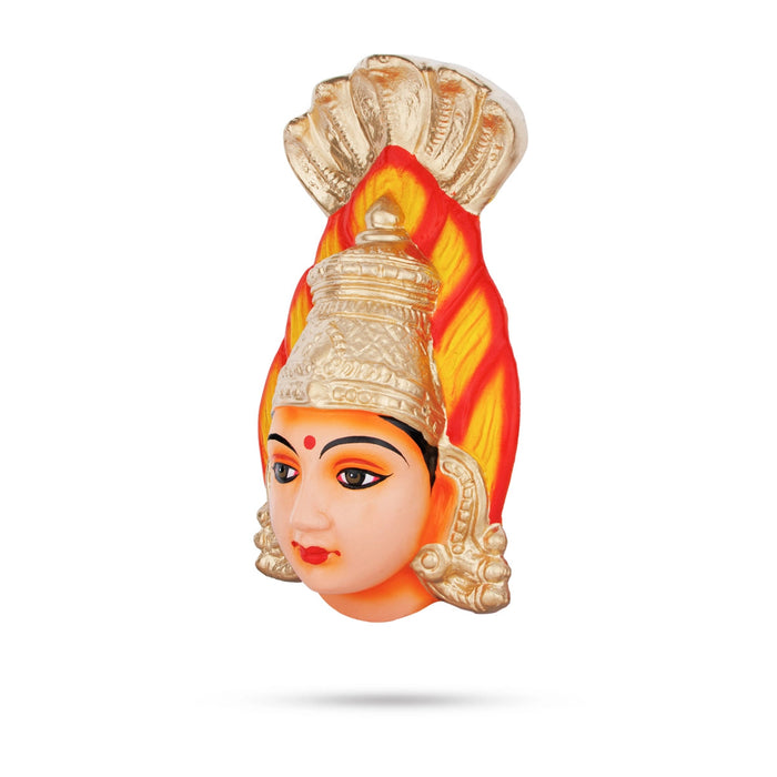 Karumariamman Face Paper Mache Golu Bommai - 12 X 6 Inches | Giri Golu Doll/ Navaratri Gombe/ Navratri Decor