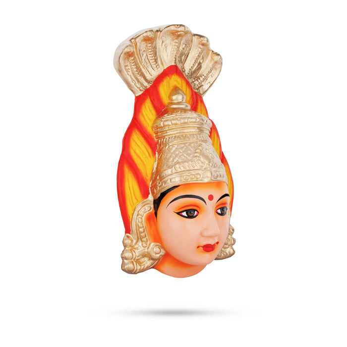 Karumariamman Face Paper Mache Golu Bommai - 12 X 6 Inches | Giri Golu Doll/ Navaratri Gombe/ Navratri Decor