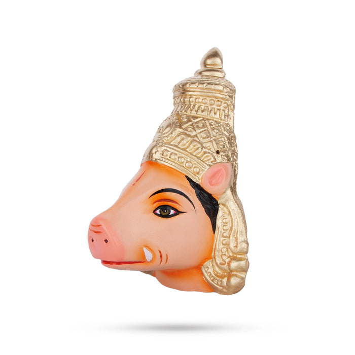 Varahi Murti Face Paper Mache Golu Bommai- 8 X 3 Inches | Navaratri Golu Gombe/ Giri Golu Doll/ Navratri Decor