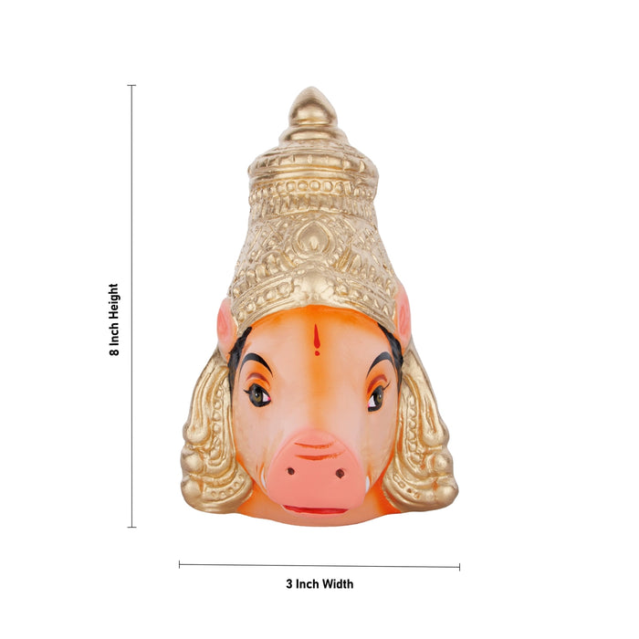 Varahi Murti Face Paper Mache Golu Bommai- 8 X 3 Inches | Navaratri Golu Gombe/ Giri Golu Doll/ Navratri Decor