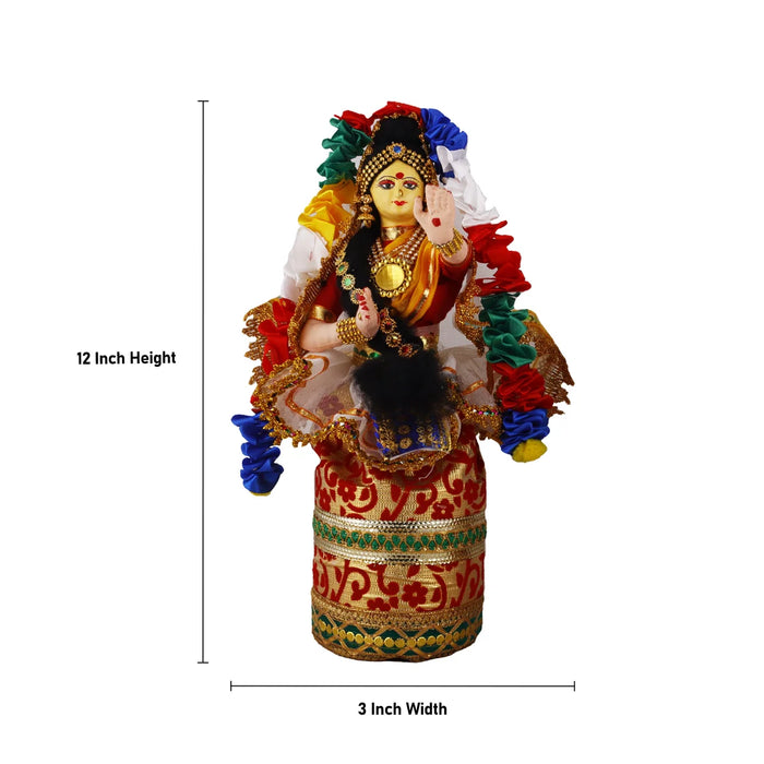 Dancing Doll Cloth Golu Bommai Pair - 12 x 3 Inches | Giri Golu Doll/ Navaratri Golu Bomma/Gombe/Bommai