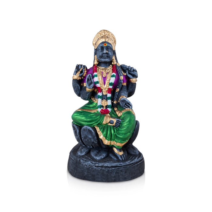 Balambigai Black Stone Clay Golu Bommai - 9 x 4.5 Inches | Giri Golu Doll/ Navaratri Kolu Bomma/ Gombe/ Bommalu