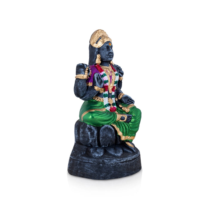 Balambigai Black Stone Clay Golu Bommai - 9 x 4.5 Inches | Giri Golu Doll/ Navaratri Kolu Bomma/ Gombe/ Bommalu