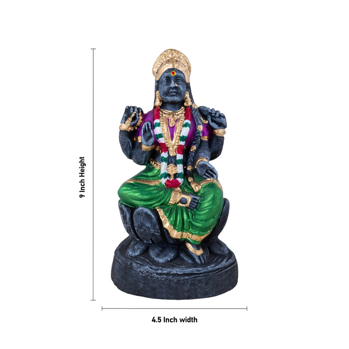 Balambigai Black Stone Clay Golu Bommai - 9 x 4.5 Inches | Giri Golu Doll/ Navaratri Kolu Bomma/ Gombe/ Bommalu