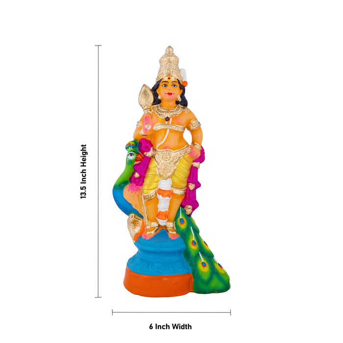 Bala Murugar Clay Golu Bommai – 13.5 x 6 Inches | Giri Golu Doll / Navaratri Golu Bomma / Gombe / Bommai