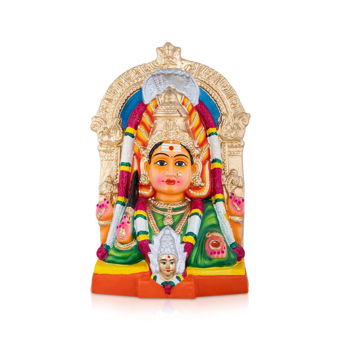 Periyapalayath Amman Clay Golu Bommai - 16 x 9.5 Inches | Giri Golu doll/ Navaratri Golu Gombe/ Bommalu