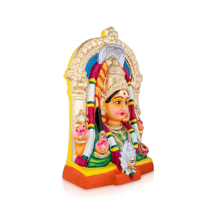 Periyapalayath Amman Clay Golu Bommai - 16 x 9.5 Inches | Giri Golu doll/ Navaratri Golu Gombe/ Bommalu