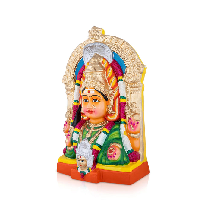 Periyapalayath Amman Clay Golu Bommai - 16 x 9.5 Inches | Giri Golu doll/ Navaratri Golu Gombe/ Bommalu