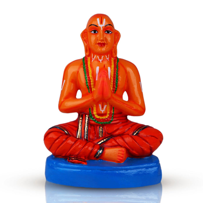 Ramanujar Statue Paper Mache Golu Bommai - 12 X 8.5 Inches | Navaratri Gombe/ Giri Golu Doll/ Navratri Decor