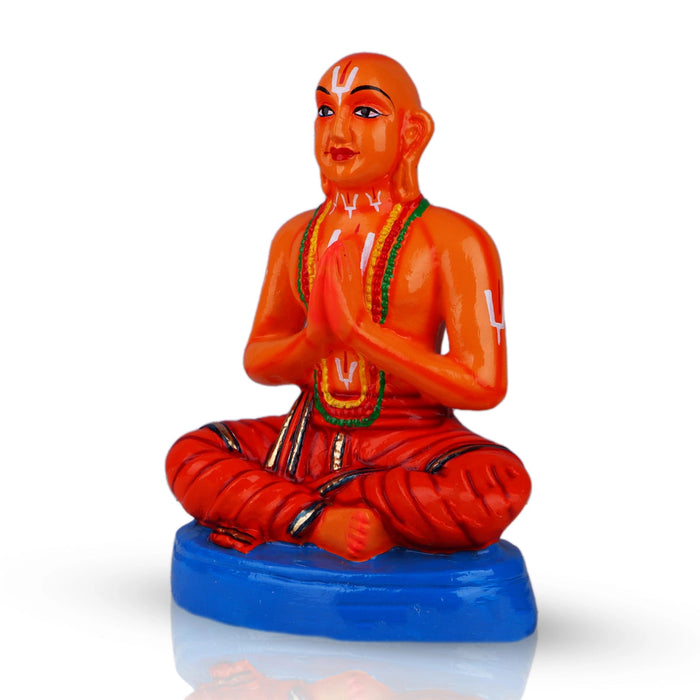 Ramanujar Statue Paper Mache Golu Bommai - 12 X 8.5 Inches | Navaratri Gombe/ Giri Golu Doll/ Navratri Decor