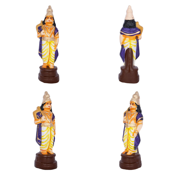 Dasavatharam Clay Golu Bommai Set- 10 X 3.5 Inches | Navaratri Golu Gombe/ Giri Golu Doll/ Navratri Decoration