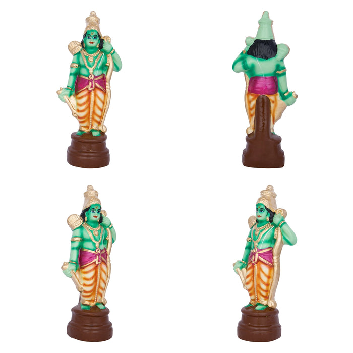 Dasavatharam Clay Golu Bommai Set- 10 X 3.5 Inches | Navaratri Golu Gombe/ Giri Golu Doll/ Navratri Decoration
