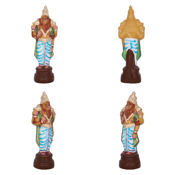 Dasavatharam Clay Golu Bommai Set- 10 X 3.5 Inches | Navaratri Golu Gombe/ Giri Golu Doll/ Navratri Decoration