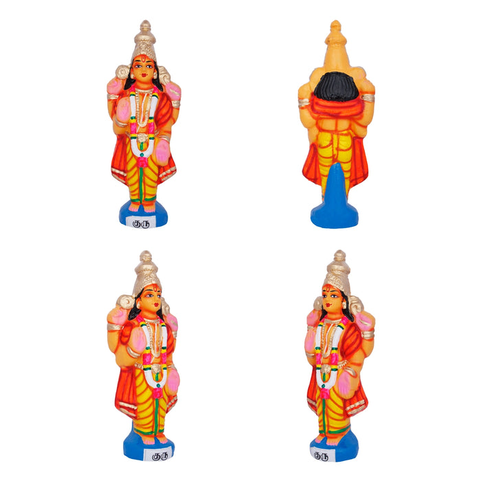 Navagraha Idol Clay Golu Bommai Set- 10 X 3.5 Inches | Navaratri Golu Gombe/Giri Golu Doll/ Navratri Decoration