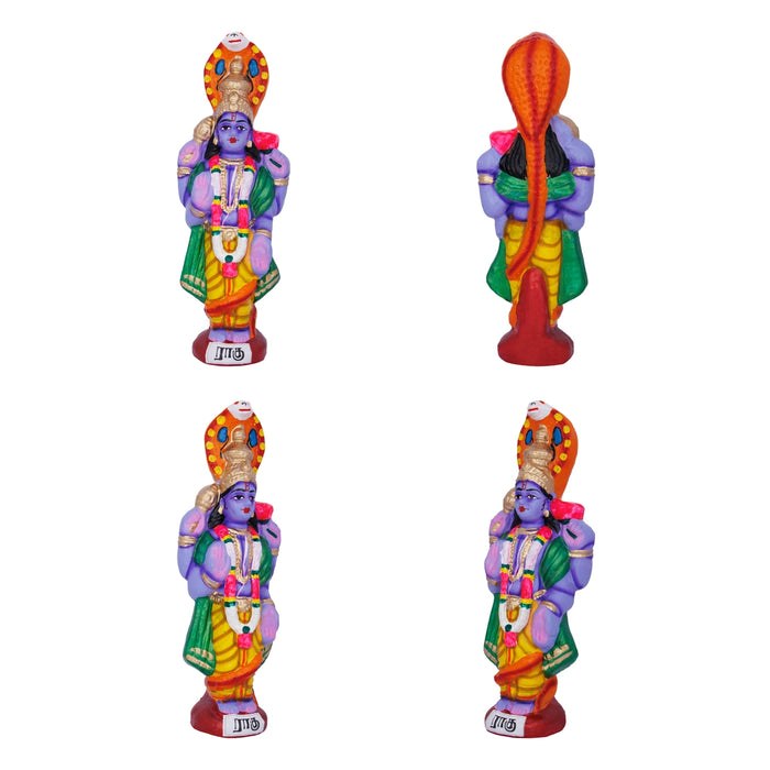 Navagraha Idol Clay Golu Bommai Set- 10 X 3.5 Inches | Navaratri Golu Gombe/Giri Golu Doll/ Navratri Decoration