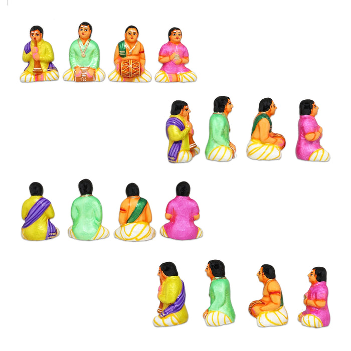 Marriage Clay Golu Bommai Set - 7 X 2.5 Inches | Giri Golu Doll/ Kalyanam Navaratri Gombe/ Navratri Decor