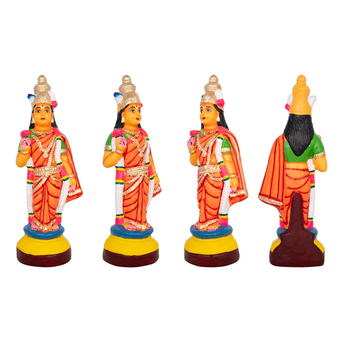 Rama Idol Paper Mache Golu Bommai Set - 15 X 6 Inches | Navaratri Gombe/ Giri Golu Doll/ Navratri Decor