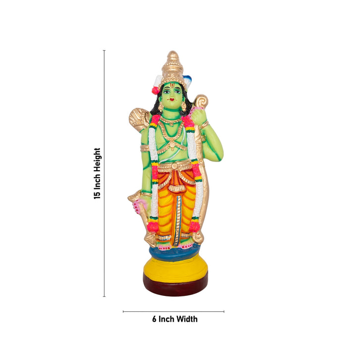 Rama Idol Paper Mache Golu Bommai Set - 15 X 6 Inches | Navaratri Gombe/ Giri Golu Doll/ Navratri Decor