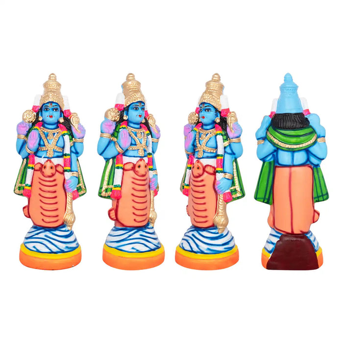 Dasavatharam Statue Paper Mache Golu Bommai Set - 14 X 5 Inches | Navaratri Golu Bommai/ Gombe/ Giri Golu Doll